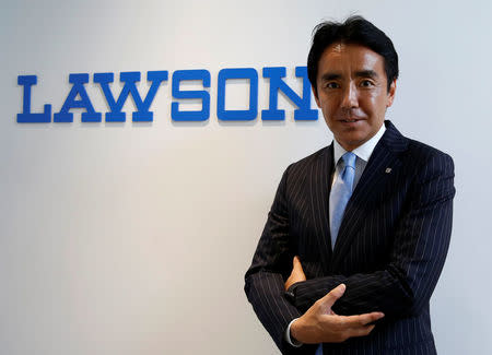 Lawson Inc new President and Chief Operating Officer Sadanobu Takemasu poses for a photo after an interview with Reuters at the company's headquarters in Tokyo, Japan June 1, 2016. REUTERS/Toru Hanai