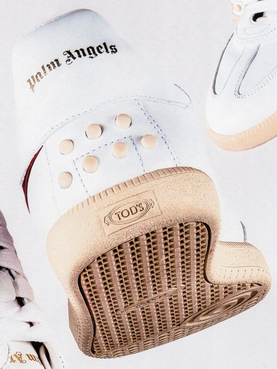 Details of the Palm Angels x Tod’s sneakers.