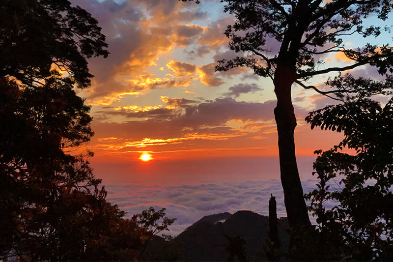 山中夕陽即景，圖片由登高工作室北大武檜谷廚房提供