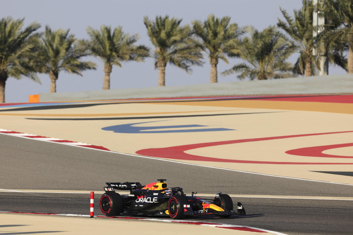 Le pilote néerlandais de Red Bull, Max Verstappen, ici lors de la troisième séance d’essais du Grand Prix de Formule 1 de Bahreïn, le 1er mars 2024. 