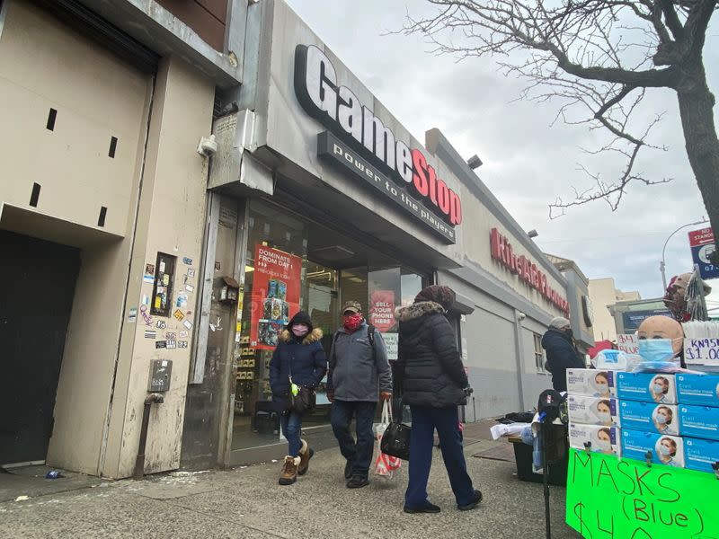 A GameStop store is seen in New York