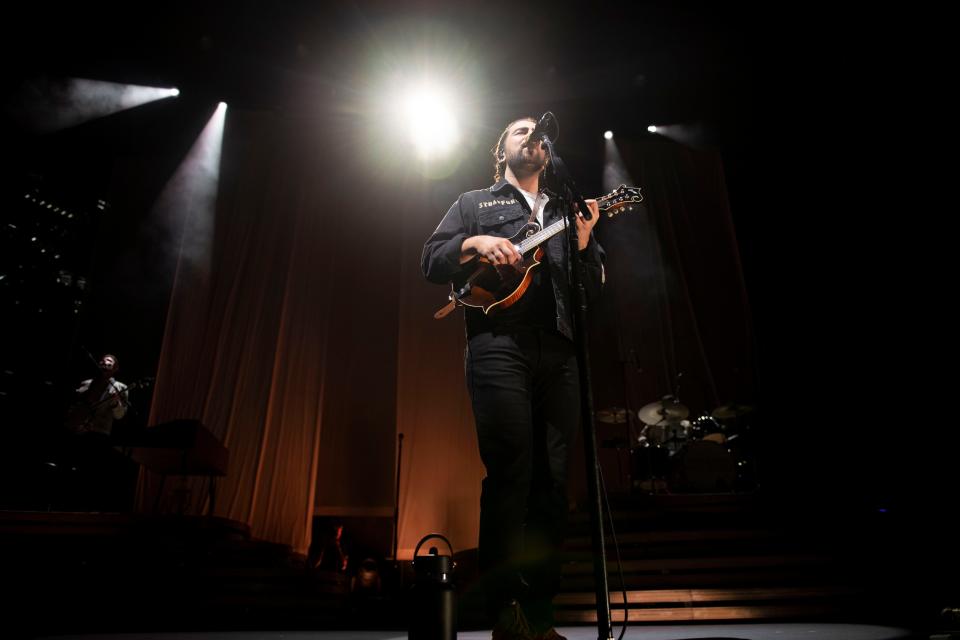 Noah Kahan performs at Ascend Amphitheater in Nashville , Tenn., Wednesday, Oct. 4, 2023.