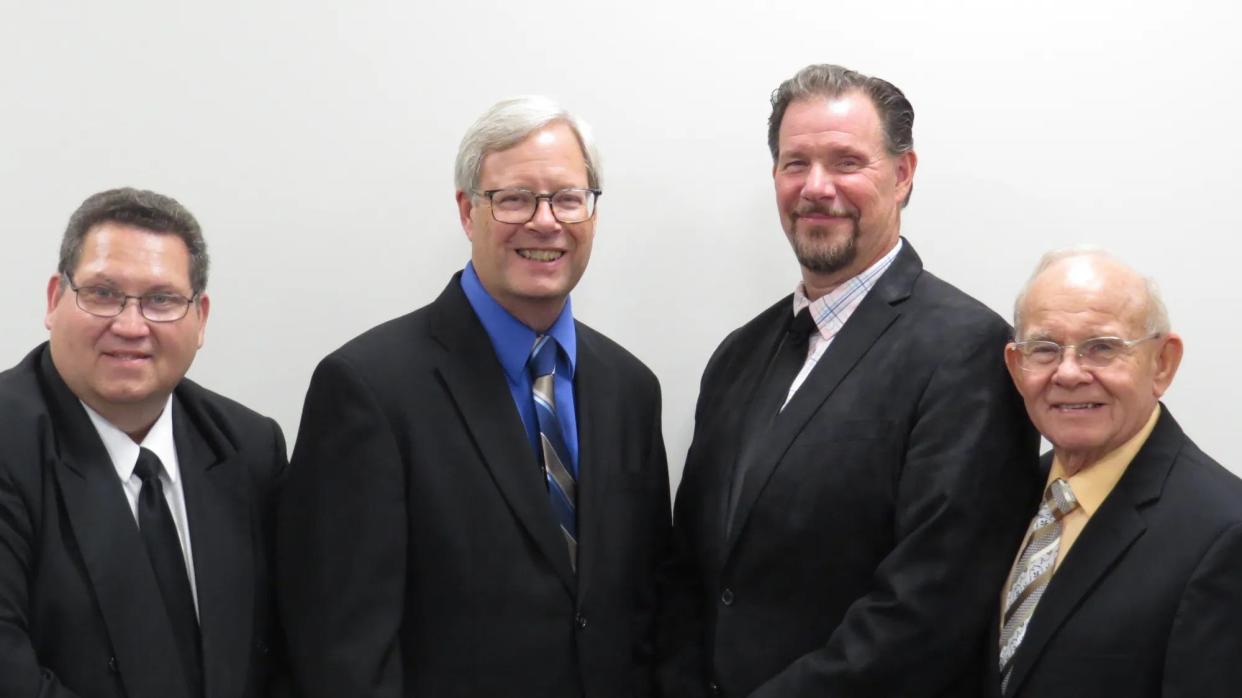 Sojourner Quartet, a Southern gospel music group, is based in Findlay, Ohio, and includes Jim Visser (lead), Chris Horne (tenor), Mark May (baritone) and Larry Counterman (bass).