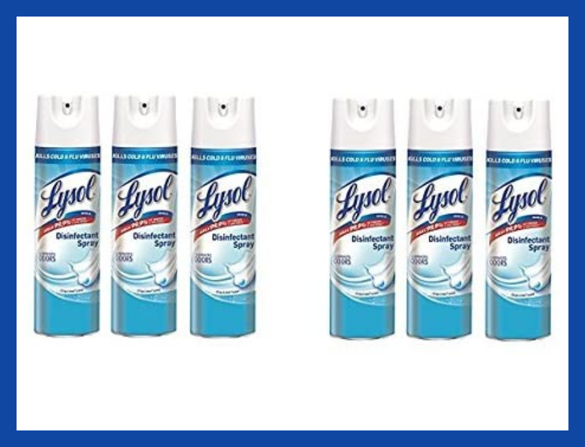 Lysol Disinfectant Spray, Crisp Linen, 19-ounce (6-pack). (Photo: Amazon)