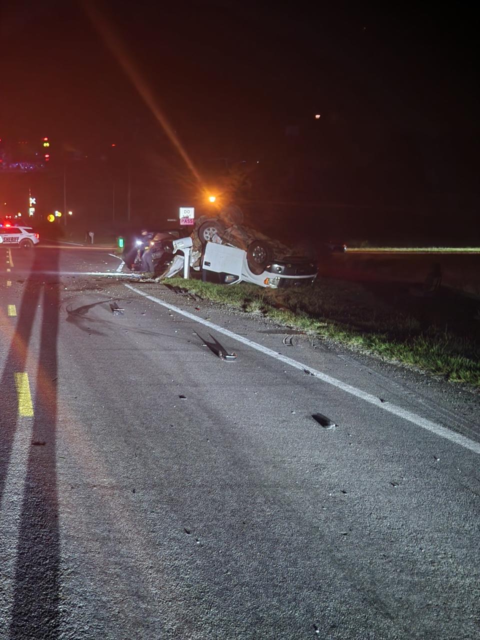 A 51-year-old Lansing driver and his passenger, a woman, 45, from Delhi Township, were seriously injured after the man's pickup struck two parked vehicles on Dell Road in Delhi Township shortly before 1 a.m. Friday, July 5, 2024.