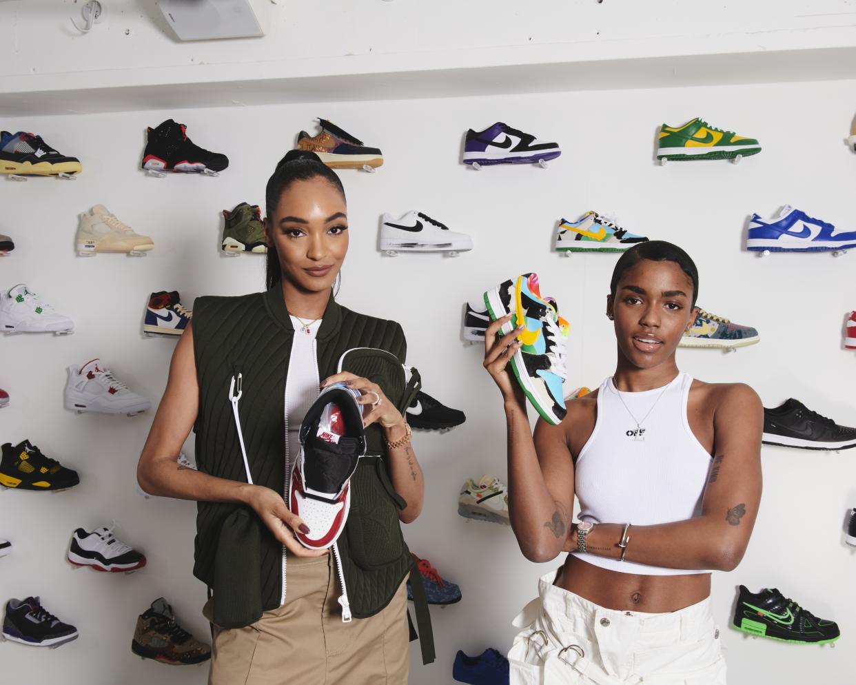 <p>Jourdan Dunn and Eva Apio</p> (PR handout Bacchus Agency)