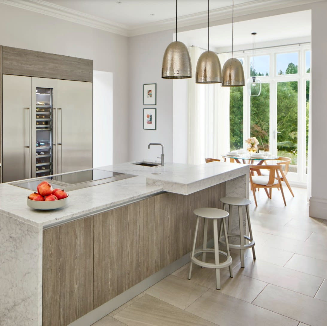 The sleek kitchen in the family's new home. (Omaze/SWNS)