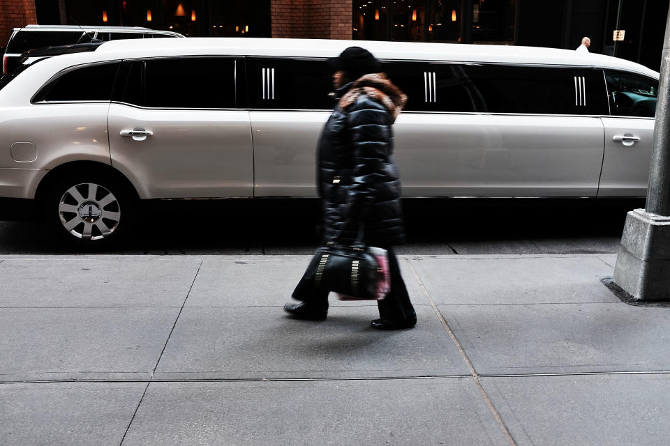 NEW YORK, NY - NOVEMBER 30:  A limousine sits parked along a Manhattan street on November 30, 2017 in New York City.  Republicans are coming closer to getting the votes needed to pass their proposed tax cut which many economists predict will benefit the wealthy at the expense of the poor and middle class.  According to the Joint Committee on Taxation and the Congressional Budget Office, by 2027 under the prosed tax cuts those earning $1 million or more would see a combined $5.8 billion tax cut while those earning $40,000 to $50, 000  would see their taxes rise by a combined $5.3 billion.  (Photo by Spencer Platt/Getty Images)