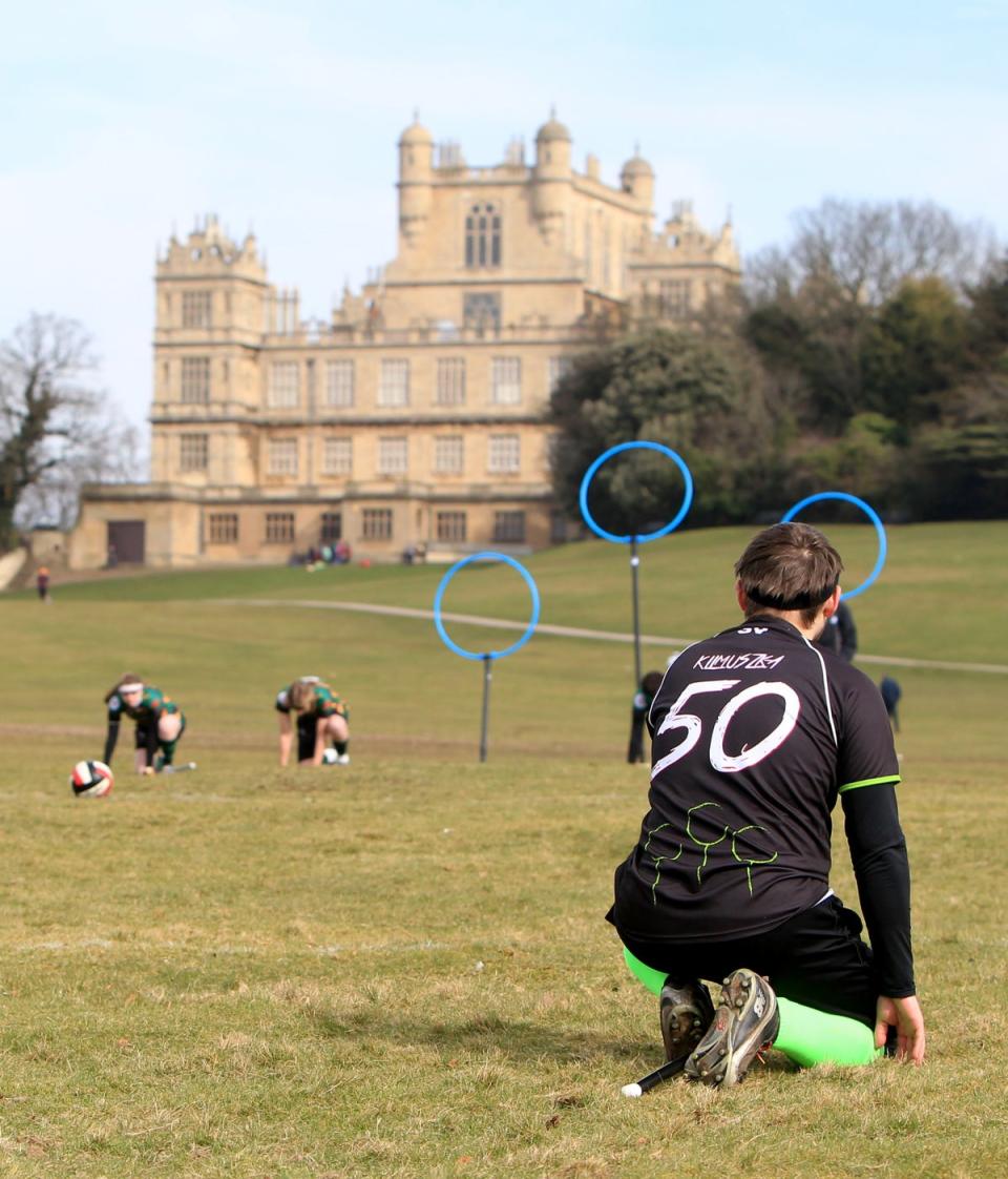 Players taking part in the UK Quidditch Cup in 2015 (Simon Cooper/PA) (PA Archive)