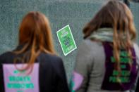 Extinction Rebellion activists protest at Canary Wharf in London