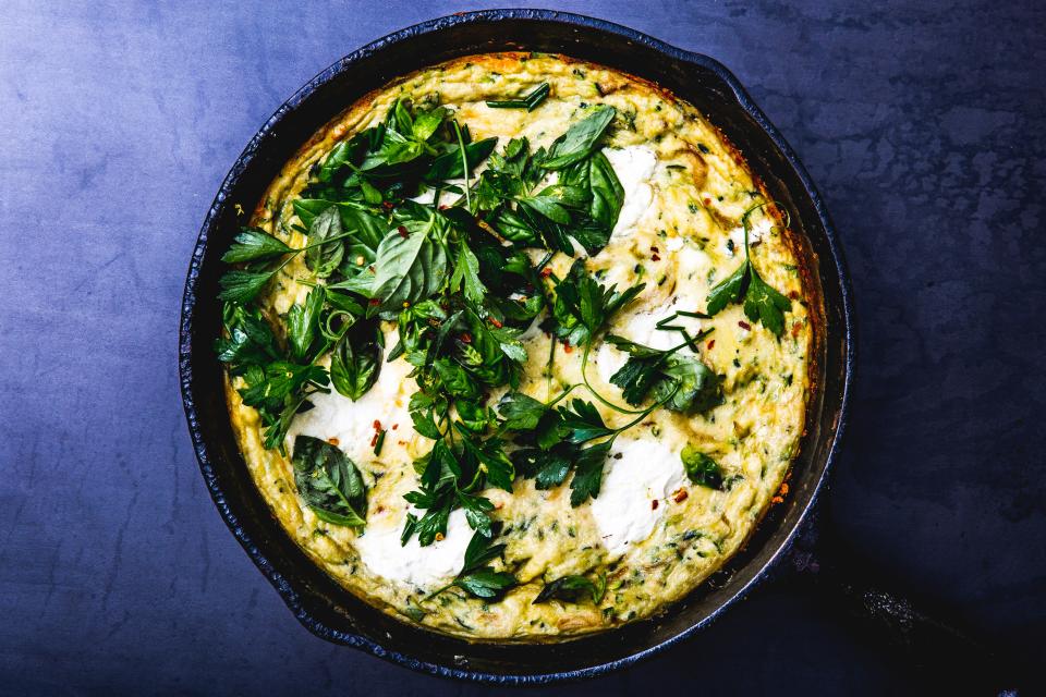 Summer Squash Frittata With Herbs