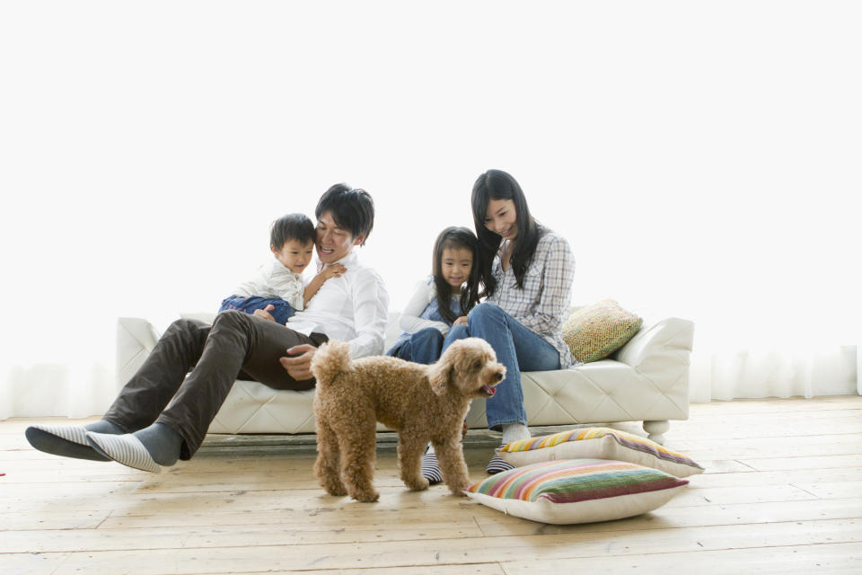 Young family with their pet dog. (PHOTO: Getty Images)