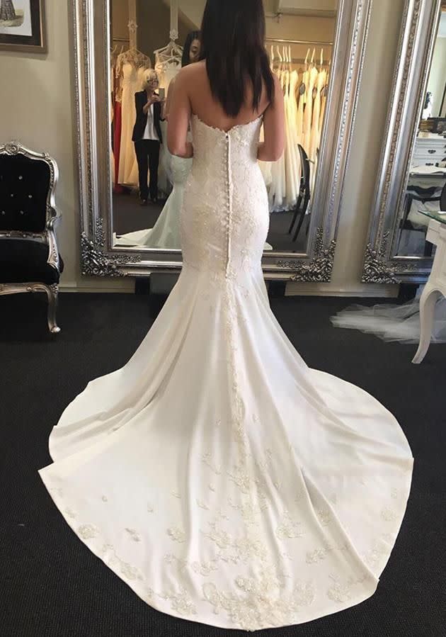 The 24-year-old had bought her dress and had paid the deposit for 75 per cent of the wedding day. Photo: Supplied