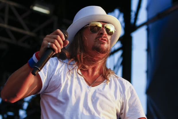 <p>Photo by Michael Hickey/Getty Images</p><p>In 2014, at the age of 43, <strong>Kid Rock </strong>became a grandfather to Skye, his son <strong>Robert James Ritchie Jr.</strong>'s daughter. “My friends say, ‘How lucky are you, to be able to see your granddaughter do so much stuff? You’ll be at her wedding,'" the "Cowboy" singer <a href="https://www.rollingstone.com/music/music-news/kid-rock-on-becoming-a-grandfather-buying-a-plane-why-he-loves-bob-seger-163693/" rel="nofollow noopener" target="_blank" data-ylk="slk:told Rolling Stone;elm:context_link;itc:0;sec:content-canvas" class="link ">told <em>Rolling Stone</em></a> in 2016. "So many things you might not see if you have kids later in life, which seems to be the trend now for most responsible adults."</p>