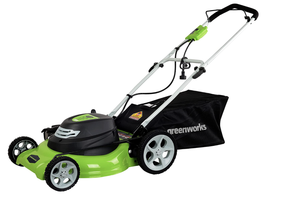 Greenworks 25022 12 Amp Corded 20-Inch Lawn Mower (photo via Amazon)