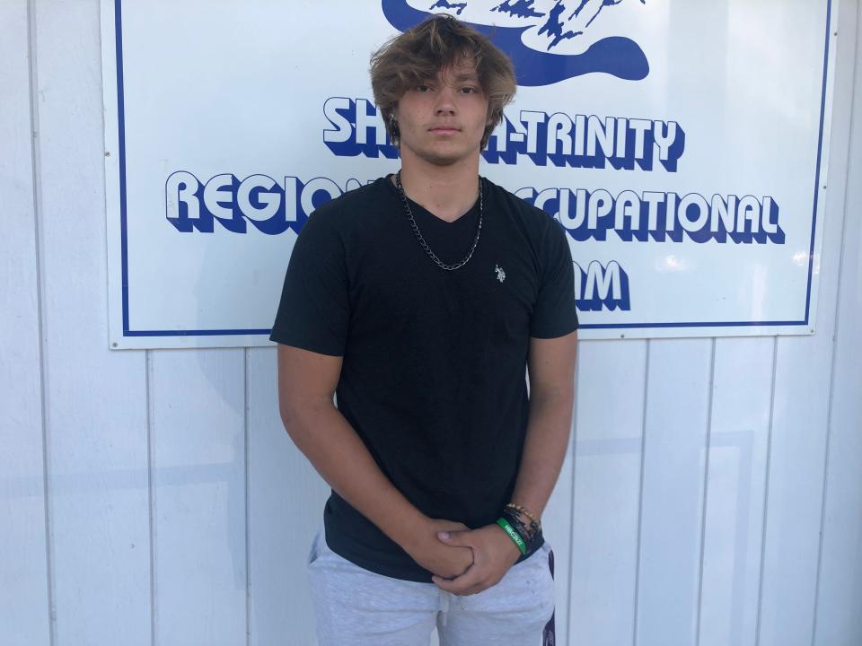 Anderson senior fullback and linebacker Keith Cady seen at the Shasta-Trinity Regional Occupational Program on Monday, Oct. 3, 2022 was named the Athlete of the Week.