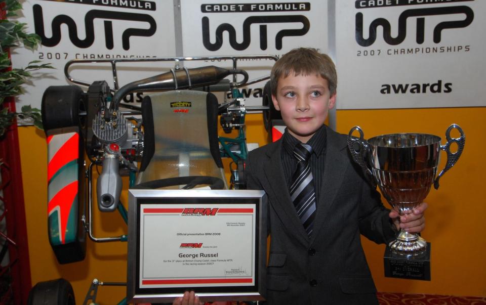 George Russell in his early Karting career - Chris Walker/Shutterstock