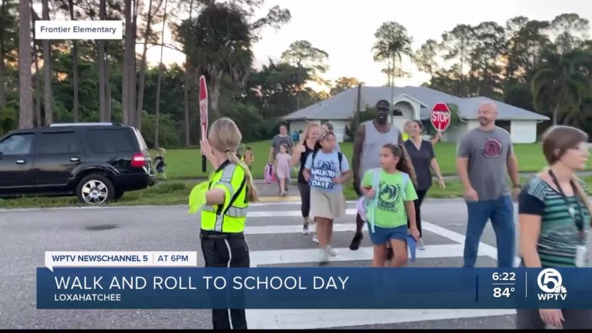 Walk and Roll to School Day at Frontier Elementary