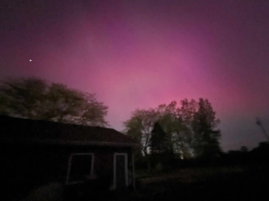 The northern lights in Jenison on May 10, 2024. (Courtesy Jason King)