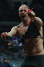 LONDON, ENGLAND - AUGUST 07: Robert Harting of Germany celebrates winning gold in the Men's Discus Throw Final on Day 11 of the London 2012 Olympic Games at Olympic Stadium on August 7, 2012 in London, England. (Photo by Quinn Rooney/Getty Images)