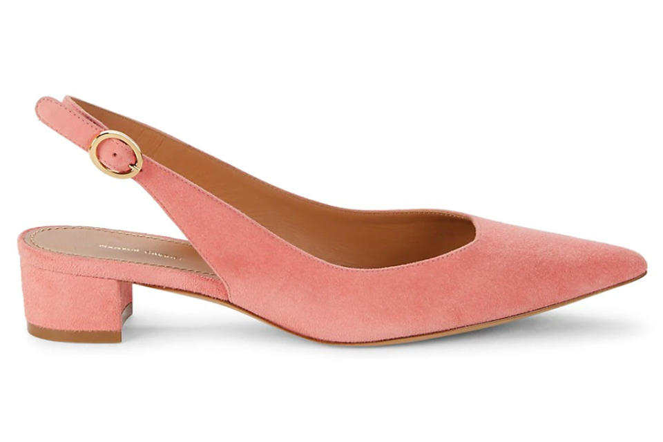 slingback pumps, kitten heels, mansur gavriel