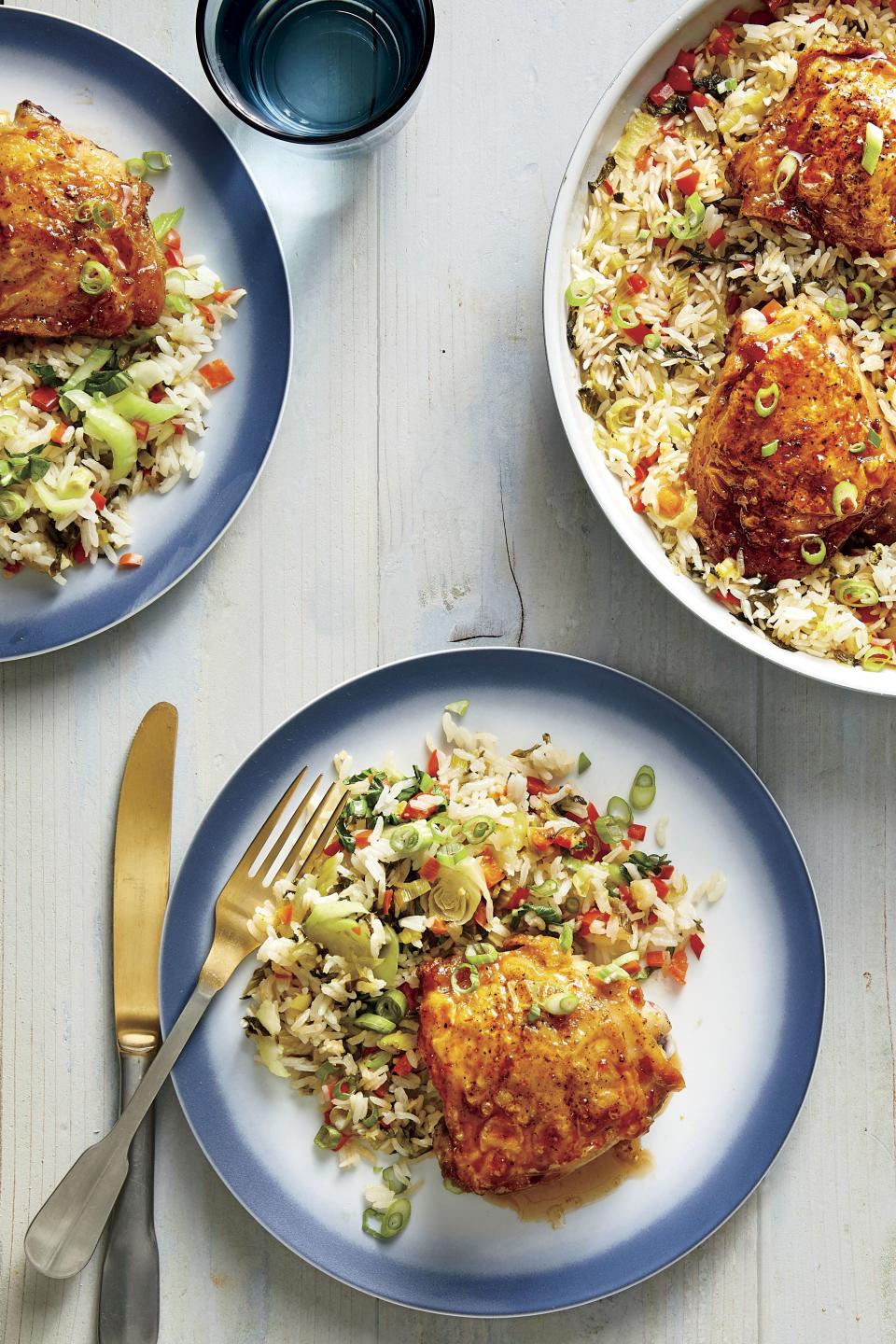 One-Pan Hot Honey Chicken and Rice