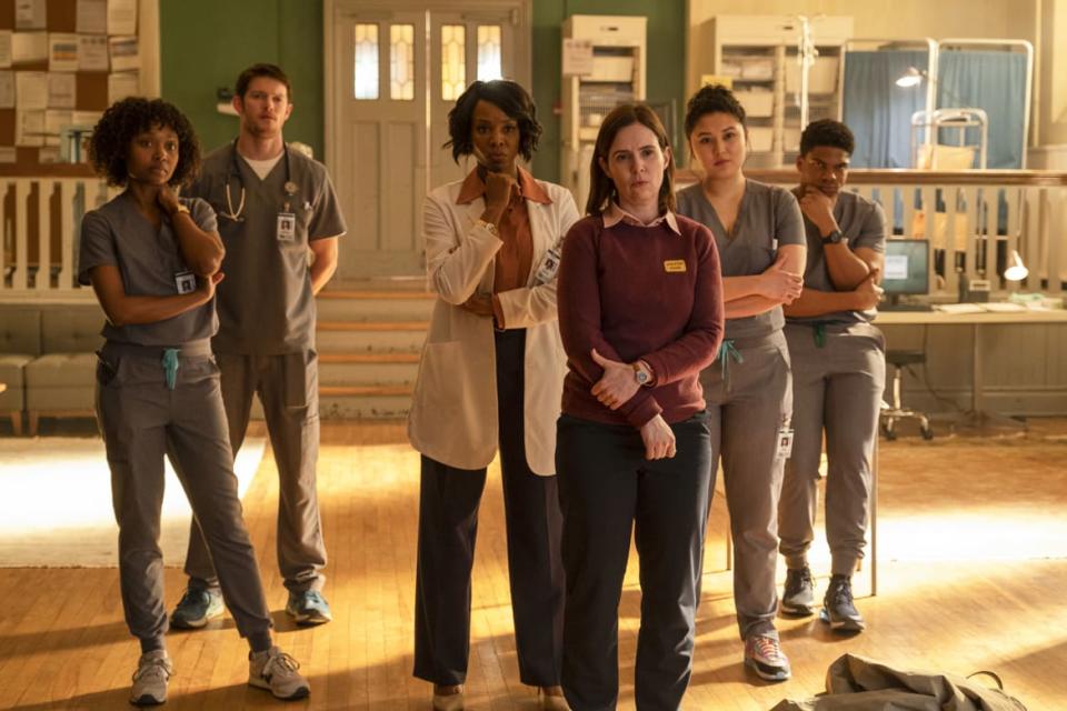 Ashleigh LaThrop as Dr. Ericka Kinney, Alex MacNicoll as Dr. Van Markus, Tamberla Perry as Dr. Carol Pierce, Amy Stewart as Child Protective Agent, Aury Krebs as Dr. Dana Dang, Spence Moore II as Dr. Jacob Nash