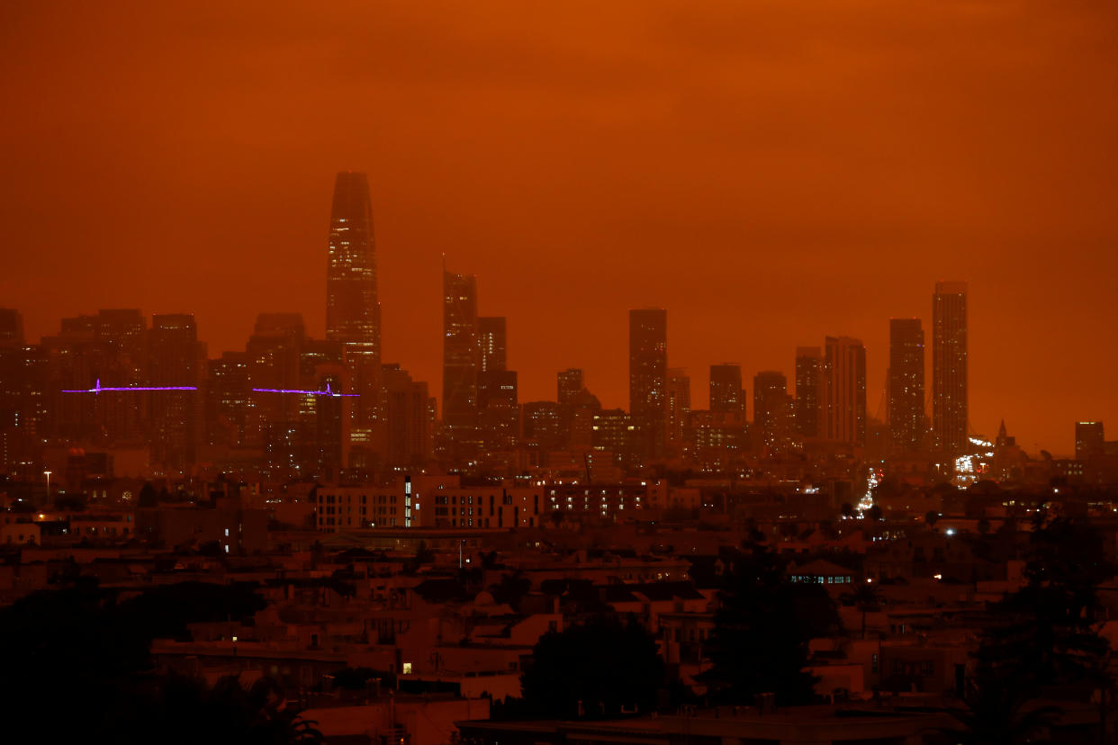 Der Himmel über San Francisco war am 9. September in tiefes Orange getaucht (Bild: Reuters/Stephen Lam)