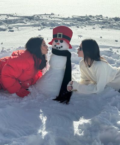 <p>Kim Kardashian/Instagram</p> Kim Kardashian and Kendall Jenner on a ski trip earlier this month