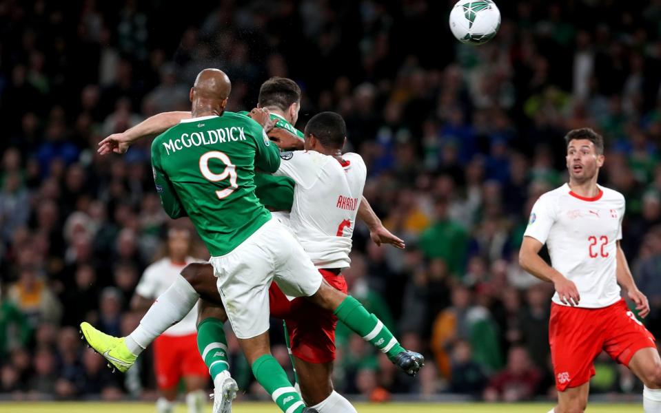 David McGoldrick in action for the Republic of Ireland  - PA