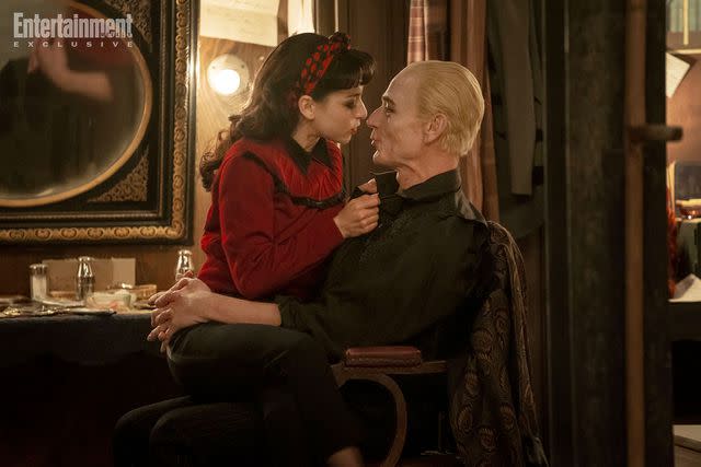 <p>Larry Horricks/AMC</p> Genevieve Dunne and Ben Daniels in "Interview with the Vampire" season 2, episode 2