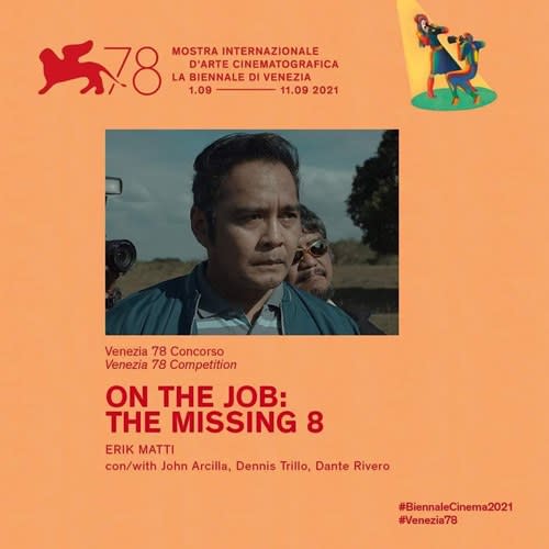 'On the Job 2: The Missing 8' was the only Filipino movie nominated at the Festival