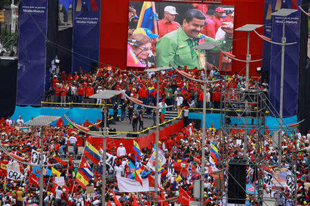 General view of the closing campaign rally of Venezuela's President Nicolas Maduro in Caracas, Venezuela May 17, 2018. REUTERS/Adriana Loureiro