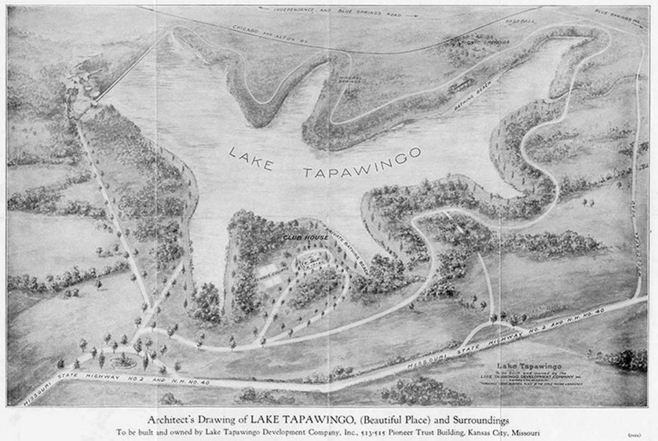 Lake Tapawingo map. 