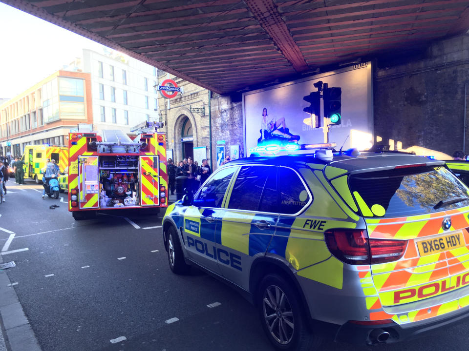 Parsons Green explosion: Police at the scene