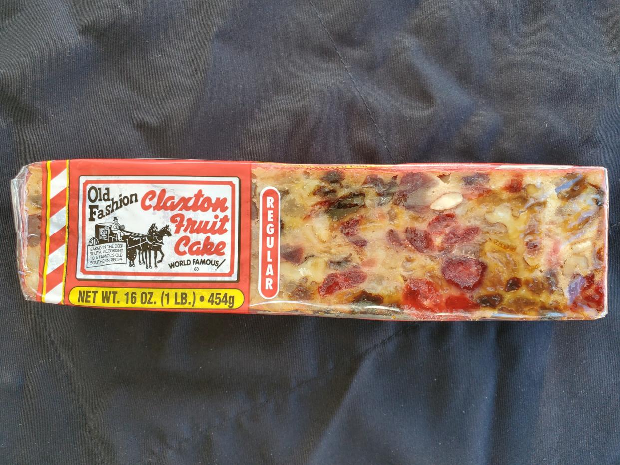 Claxton regular fruit cake. $3.99 for one pound.