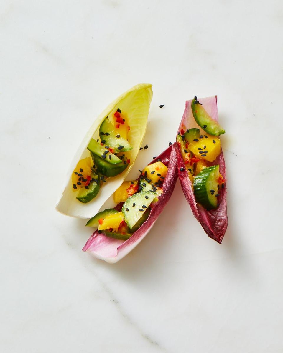 Gingery Cucumber Endive Boats