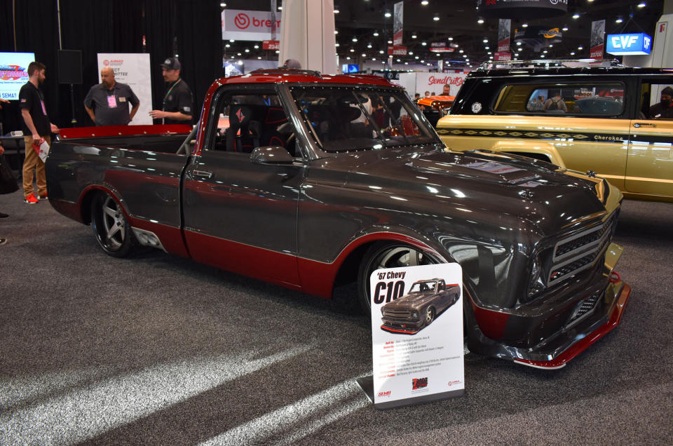 <p>It took three years to complete this full-carbon-bodied C10, which incorporates some 600 lb of carbon fiber to shave at least <strong>1000 lb</strong> from a stock, steel-bodied truck. The Chevy was built for owner Rod Parsons of Ripley, West Virginia by ZRodz/Fiber Forged Composites of Knox, Indiana. With the molds made, the shop is now producing further C10 bodies in carbon.</p>