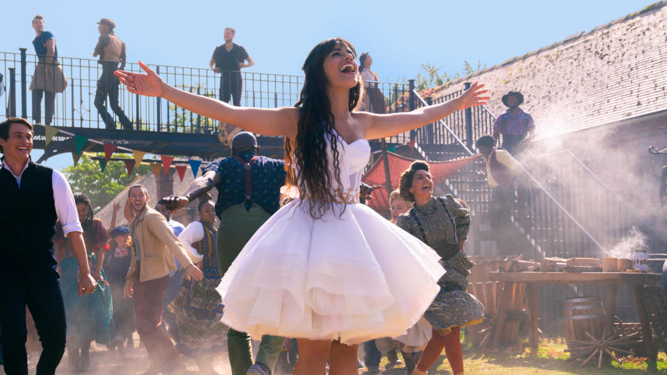 Camila Cabello plays a very different Cinderella in Kay Cannon's new reimagining of the classic fairy tale. (Christopher Raphael/Amazon)