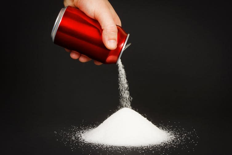 <span class="caption">Anyone looking to lose weight should avoid soft drinks which are high in sugar.</span> <span class="attribution"><a class="link " href="https://www.shutterstock.com/image-photo/unhealthy-food-concept-sugar-carbonated-drinks-378367333?studio=1" rel="nofollow noopener" target="_blank" data-ylk="slk:Shutterstock;elm:context_link;itc:0;sec:content-canvas">Shutterstock</a></span>