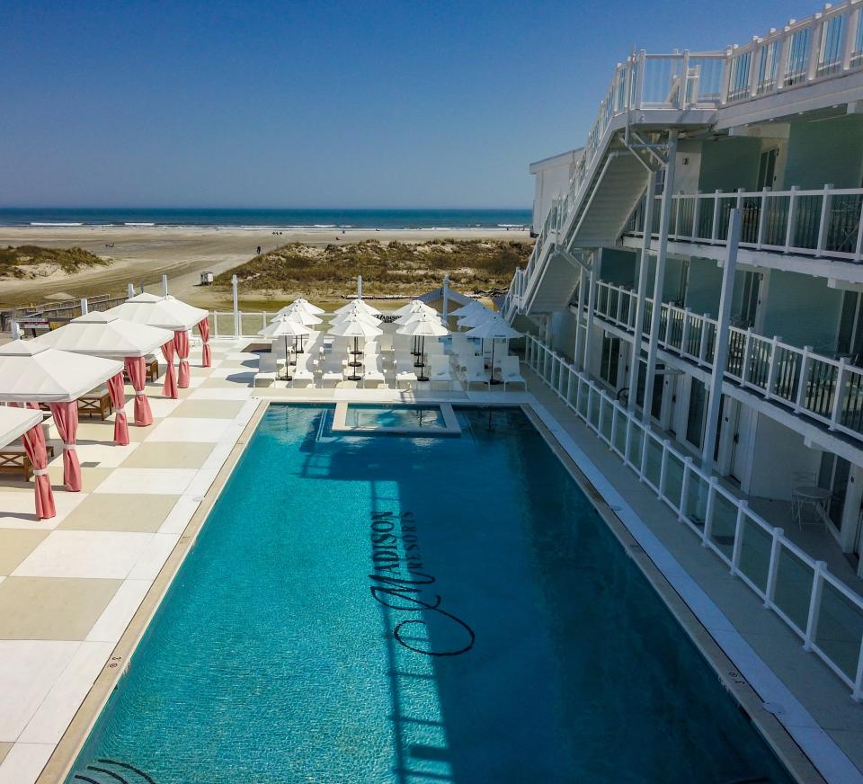 Pool side view of Wildwood Crest in Cape May County.