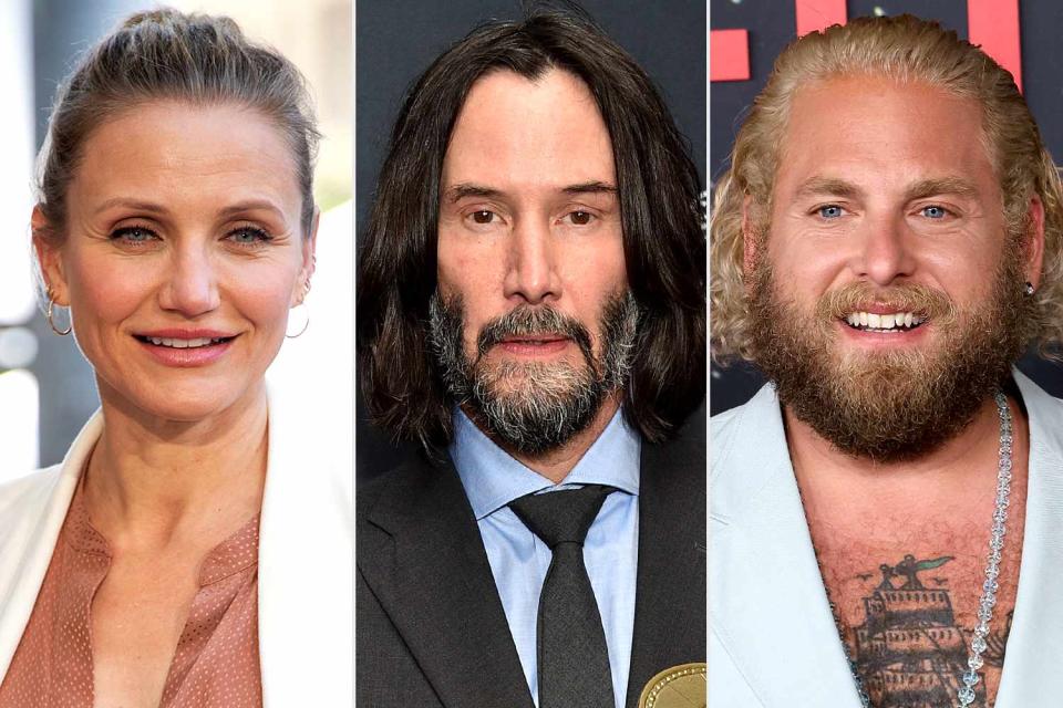 <p>VALERIE MACON/AFP via Getty; Gregg DeGuire/Variety via Getty; Taylor Hill/FilmMagic</p> Cameron Diaz, Keanu Reeves and Jonah Hill