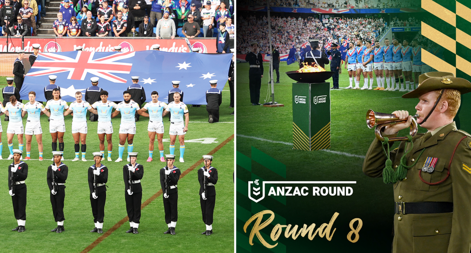 The NRL has been scrutinised for uploading an Anzac Day tribute to social media only to delete it after fierce backlash for failing to pay tribute to the New Zealand troops. Image: Getty