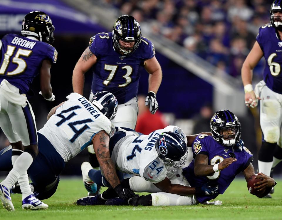 Lamar Jackson is just 1-3 in the playoffs, including a loss to the sixth-seeded Titans in the 2019 postseason when the Ravens were the No. 1 seed.