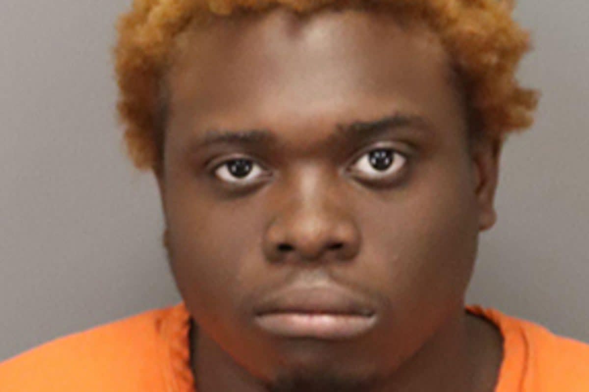 Khanye Edrayieze Medley, 20, was arrested in Clearwater, Florida, on Monday after throwing fried chicken at his sister  (Pinellas County Sheriff's Office)
