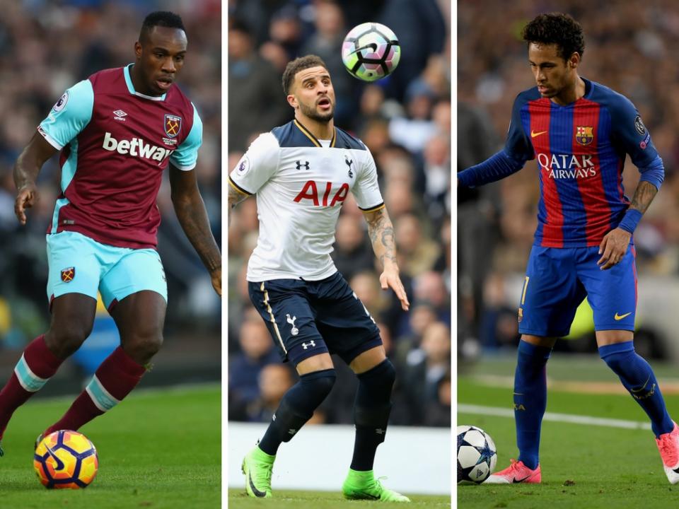 Antonio 'to leave West Ham', Walker 'a City target', Neymar '£170m clause triggered'