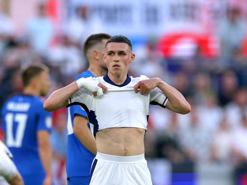 Phil Foden was England’s most lively player (Getty)