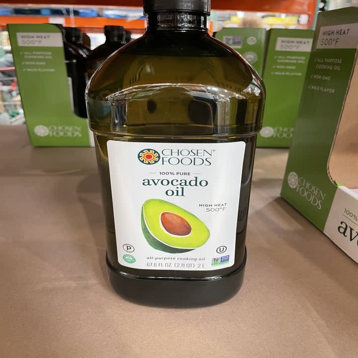 a bottle of avocado oil