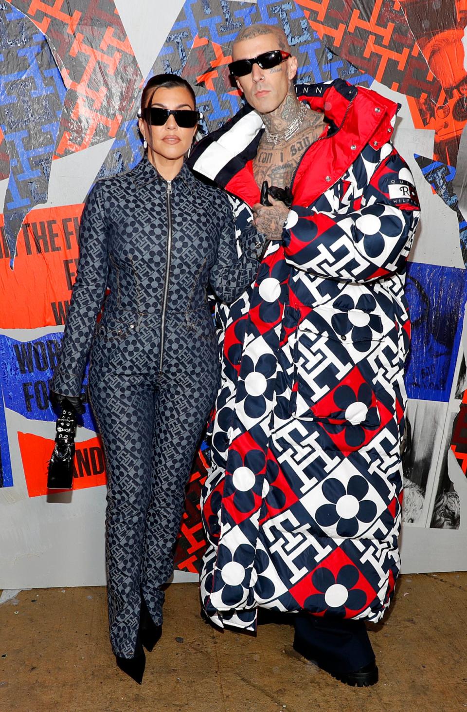 Kourtney Kardashian and Travis Barker attend Tommy Factory New York Fall 2022 at Skyline Drive-In in 2022 (Getty Images for Tommy Hilfiger)
