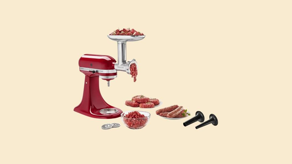 Give them a new friend for their KitchenAid mixer with a KitchenAid Meat Grinder.
